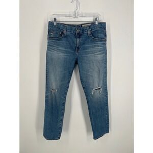 AG Adriano Goldschmied The Ex-Boyfriend Slouchy Slim Distressed Jeans Blue 31R